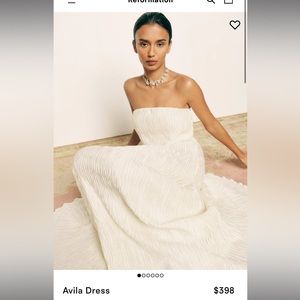 Reformation cream gown